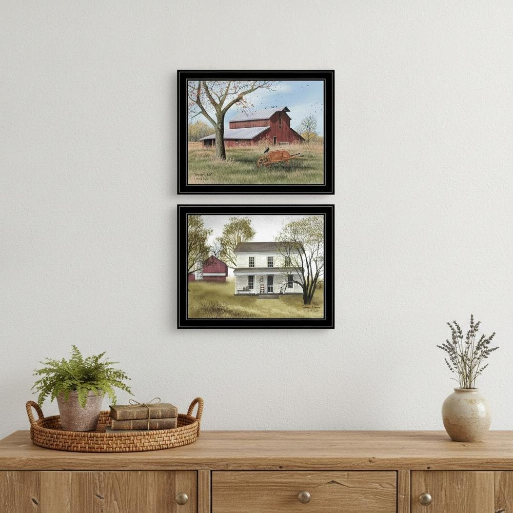 Set Of Two End of Summer 2 Black Framed Print Wall Art HomeRoots
