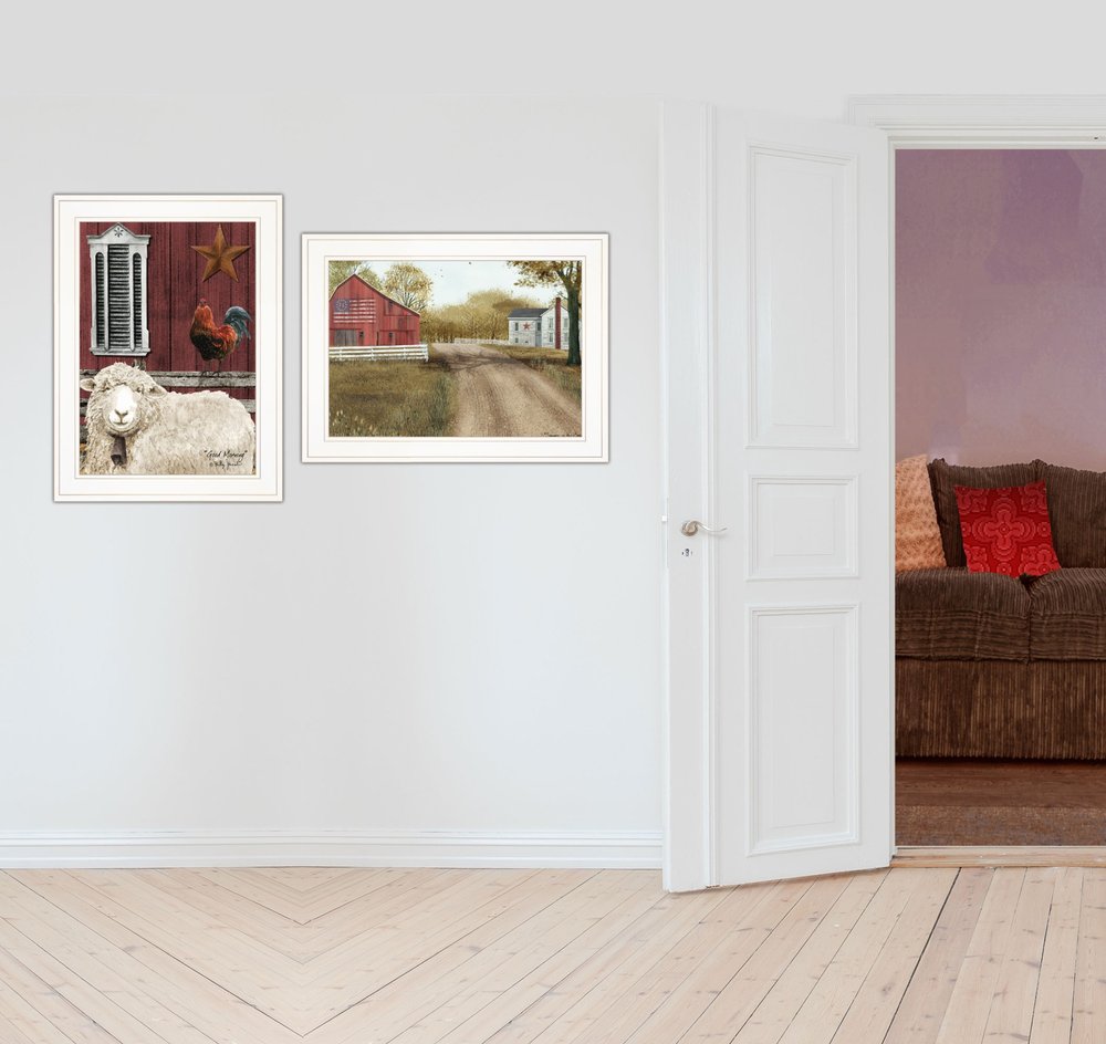 Set Of Two Good Morning 1 White Framed Print Wall Art HomeRoots