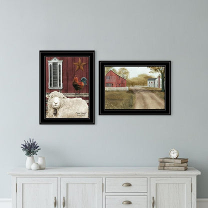 Set Of Two Good Morning 2 Black Framed Print Wall Art HomeRoots