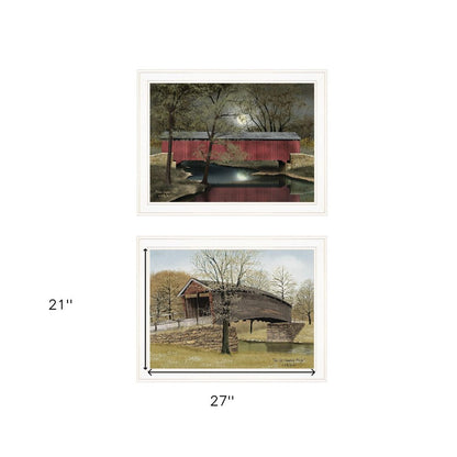 Set Of Two Bridge Collection I 1 White Framed Print Wall Art HomeRoots