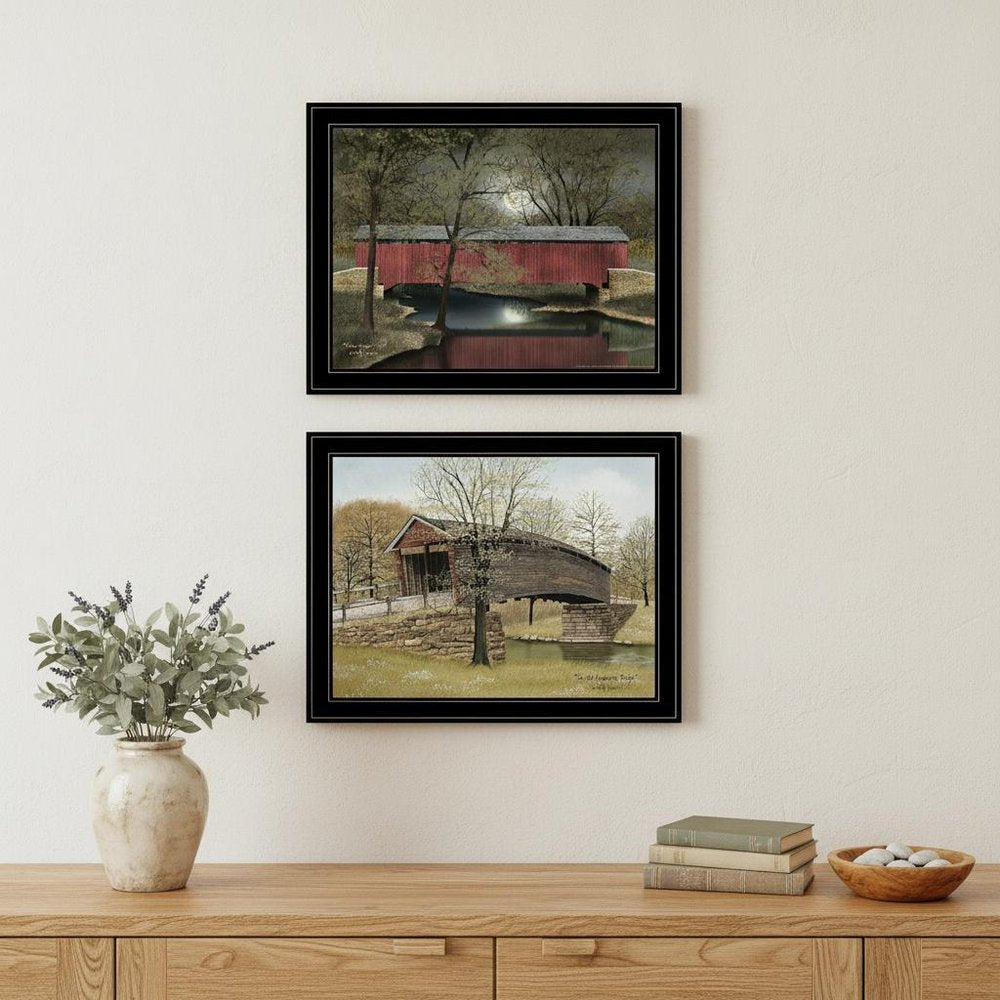 Set Of Two Bridge Collection I 2 Black Framed Print Wall Art — view 4