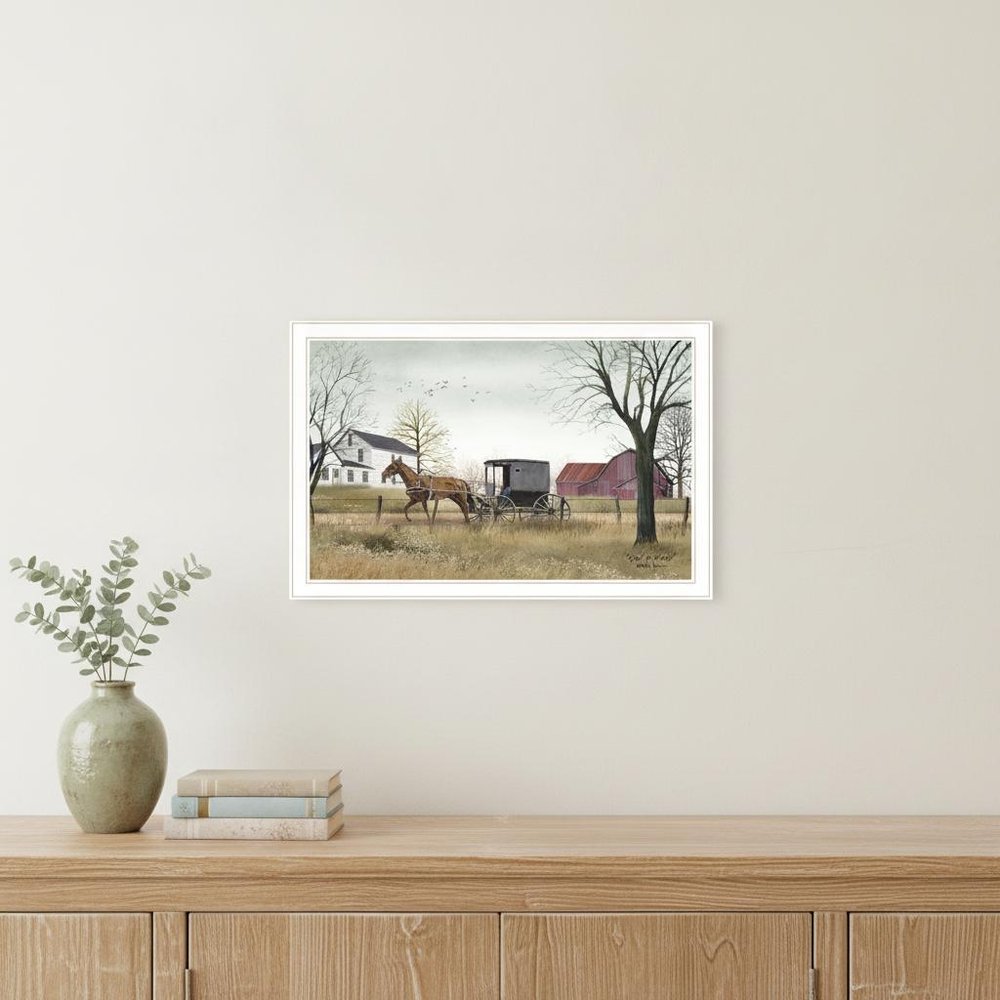 Set Of Two Goin to Market 1 White Framed Print Wall Art HomeRoots