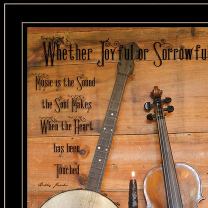 Set Of Two Music or Nevermore 2 Black Framed Print Wall Art HomeRoots