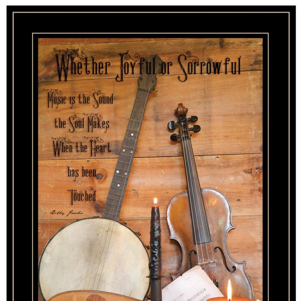 Set Of Two Music or Nevermore 2 Black Framed Print Wall Art — view 9