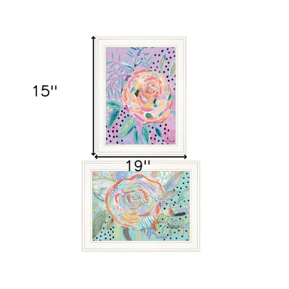 Set Of Two Bloom for Yourself 1 White Framed Print Wall Art HomeRoots