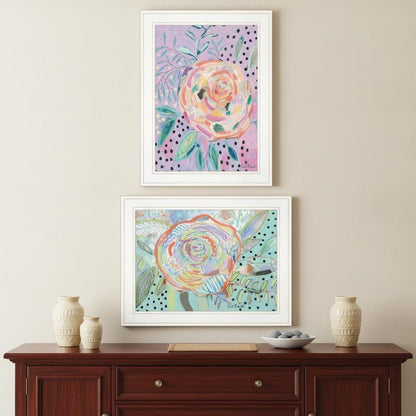 Set Of Two Bloom for Yourself 1 White Framed Print Wall Art HomeRoots