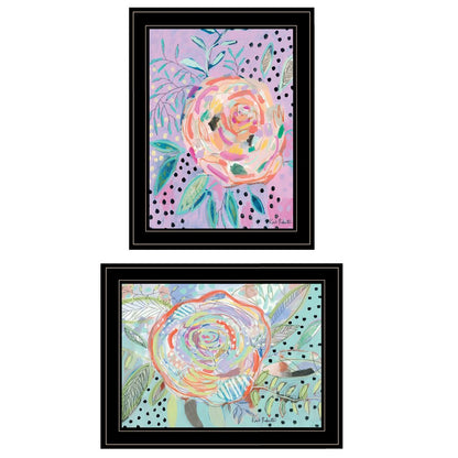 Set Of Two Bloom for Yourself 2 Black Framed Print Wall Art HomeRoots