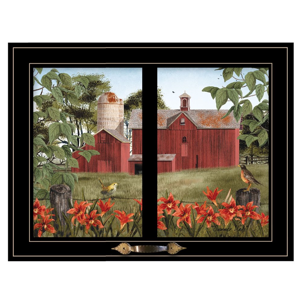 Summer Days 4 Black Framed Print Wall Art — view 1