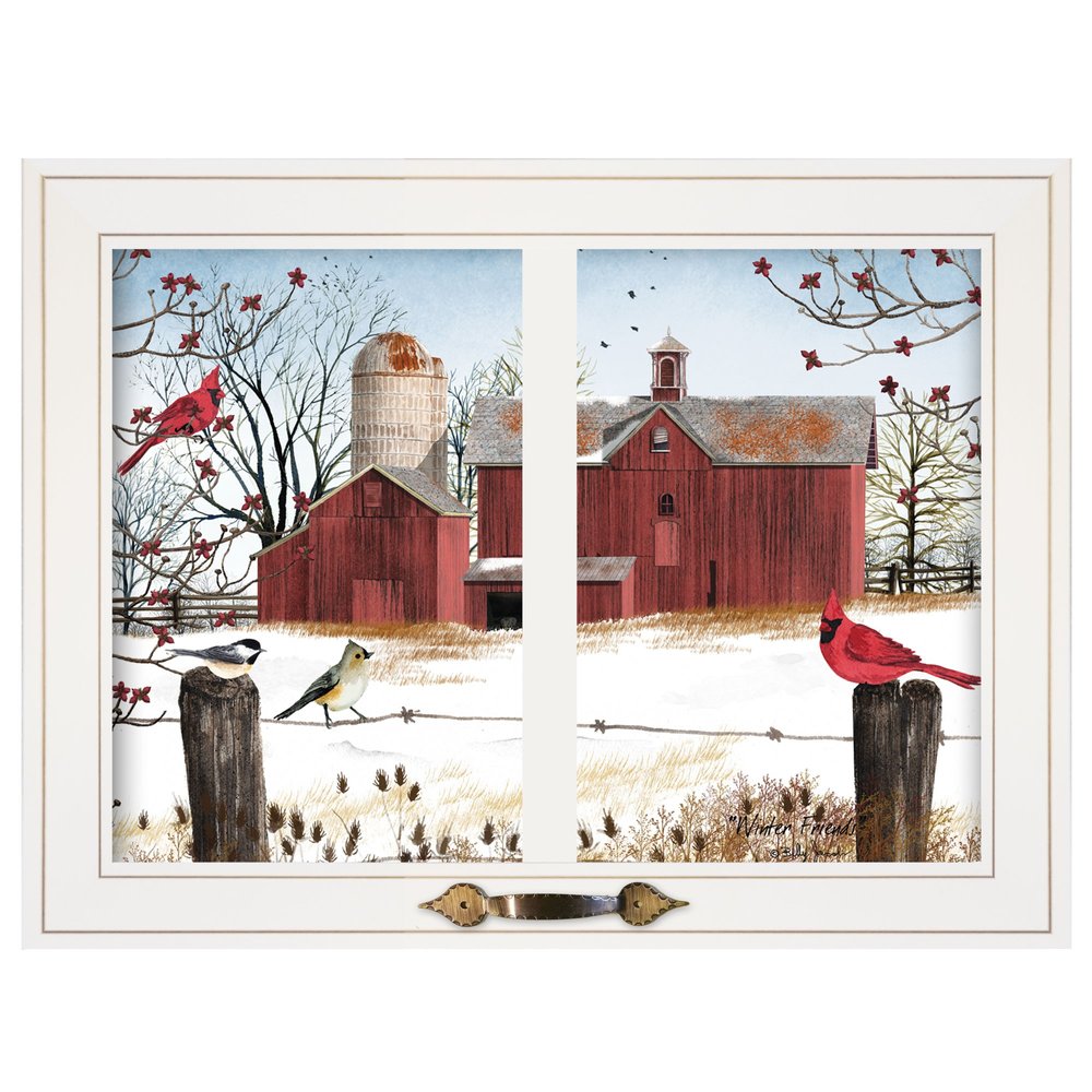 Winter Friends 5 White Framed Print Wall Art HomeRoots