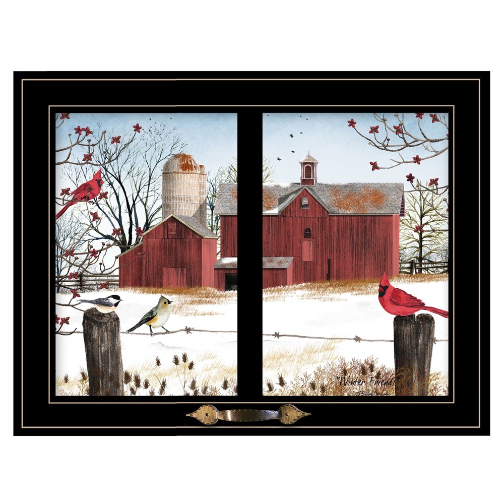 Winter Friends 6 Black Framed Print Wall Art HomeRoots