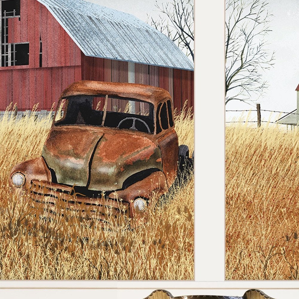Granddads Old Truck 9 White Framed Print Wall Art — view 3