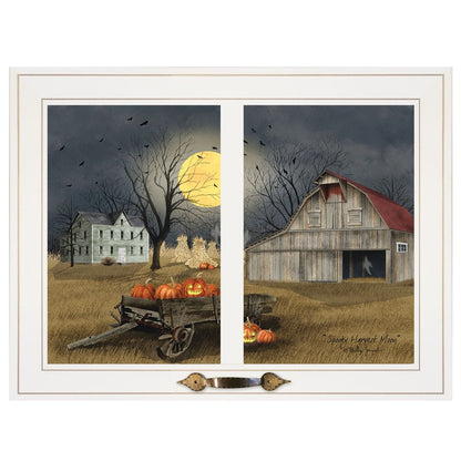 Spooky Harvest Moon 6 White Framed Print Kitchen Wall Art HomeRoots