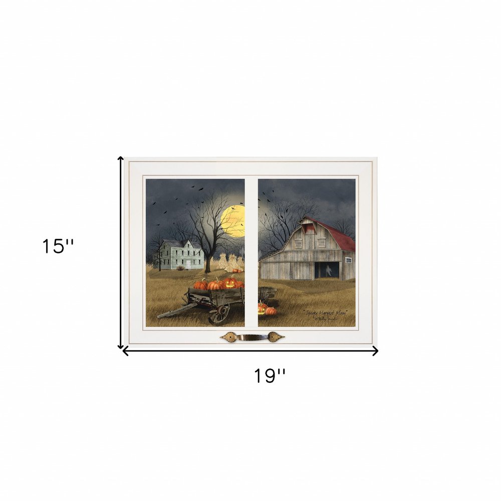 Spooky Harvest Moon 6 White Framed Print Kitchen Wall Art — view 3