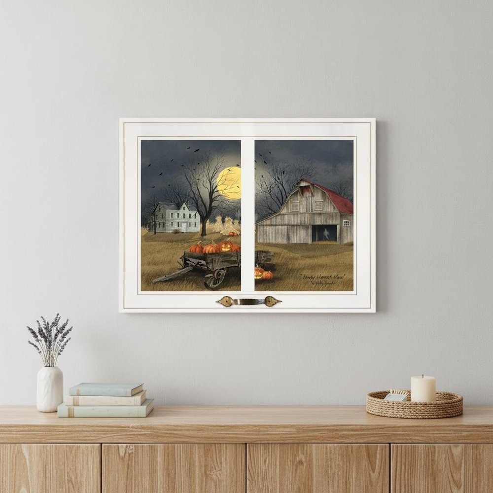 Spooky Harvest Moon 6 White Framed Print Kitchen Wall Art — view 4