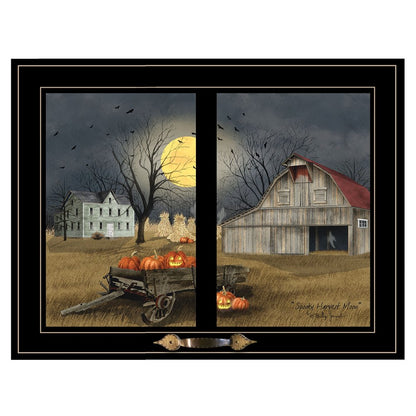 Spooky Harvest Moon 7 Black Framed Print Kitchen Wall Art HomeRoots