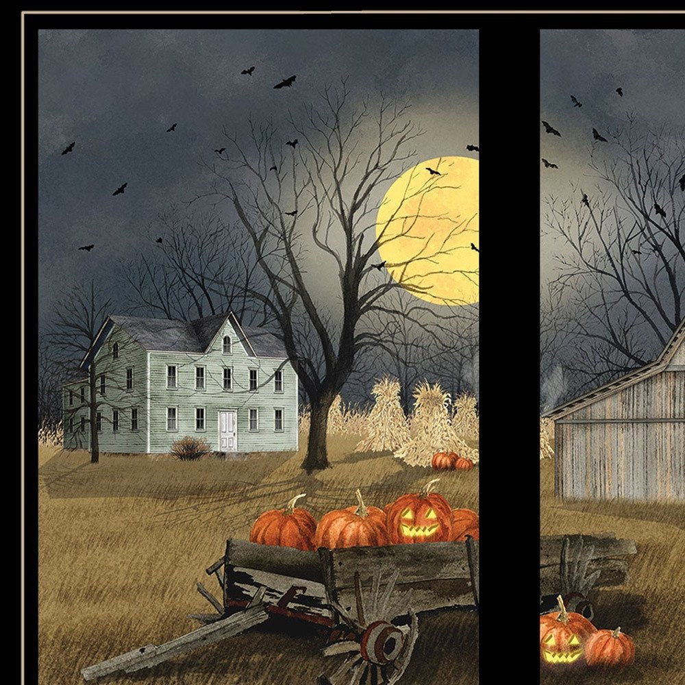 Spooky Harvest Moon 7 Black Framed Print Kitchen Wall Art — view 3