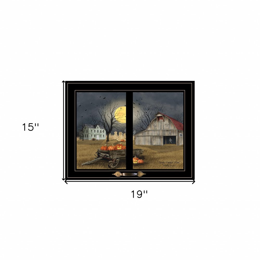 Spooky Harvest Moon 7 Black Framed Print Kitchen Wall Art — view 4