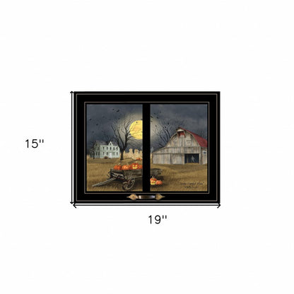 Spooky Harvest Moon 7 Black Framed Print Kitchen Wall Art HomeRoots