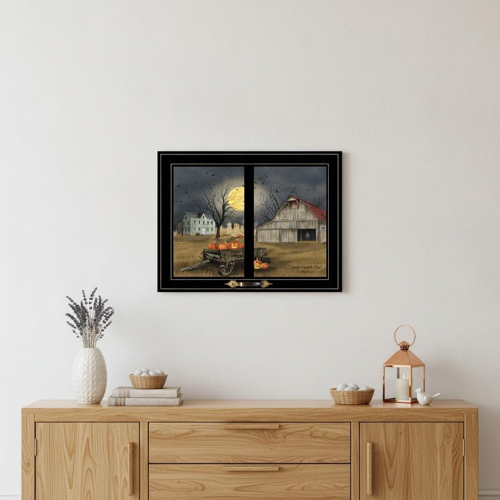 Spooky Harvest Moon 7 Black Framed Print Kitchen Wall Art — view 5