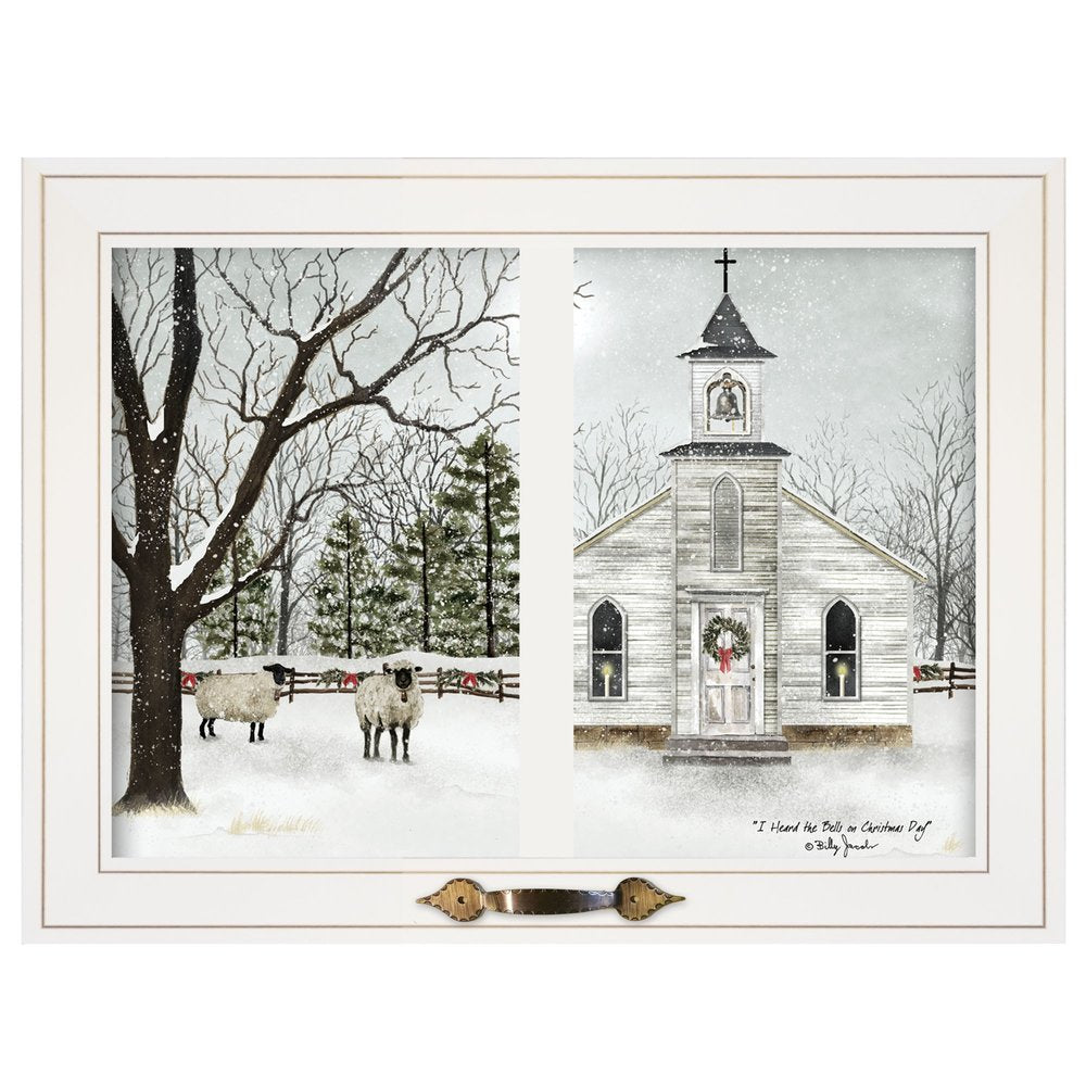 I Heard the Bells on Christmas Day 1 White Framed Print Wall Art HomeRoots