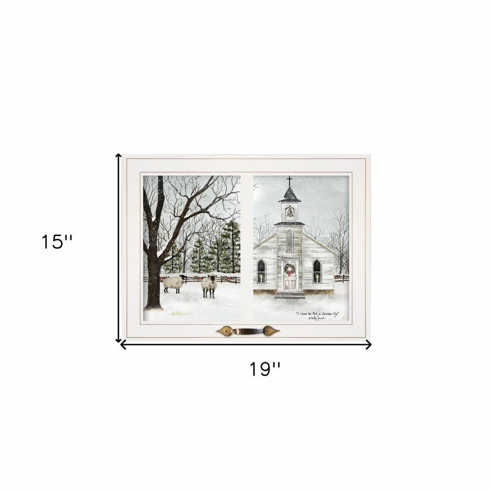 I Heard the Bells on Christmas Day 1 White Framed Print Wall Art HomeRoots