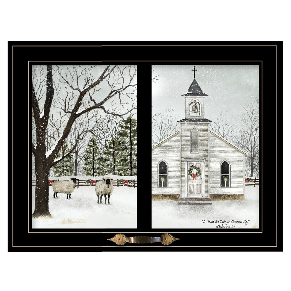 I Heard the Bells on Christmas Day 2 Black Framed Print Wall Art — view 1