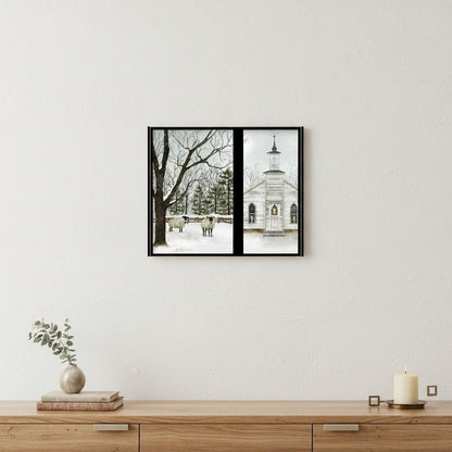 I Heard the Bells on Christmas Day 2 Black Framed Print Wall Art HomeRoots