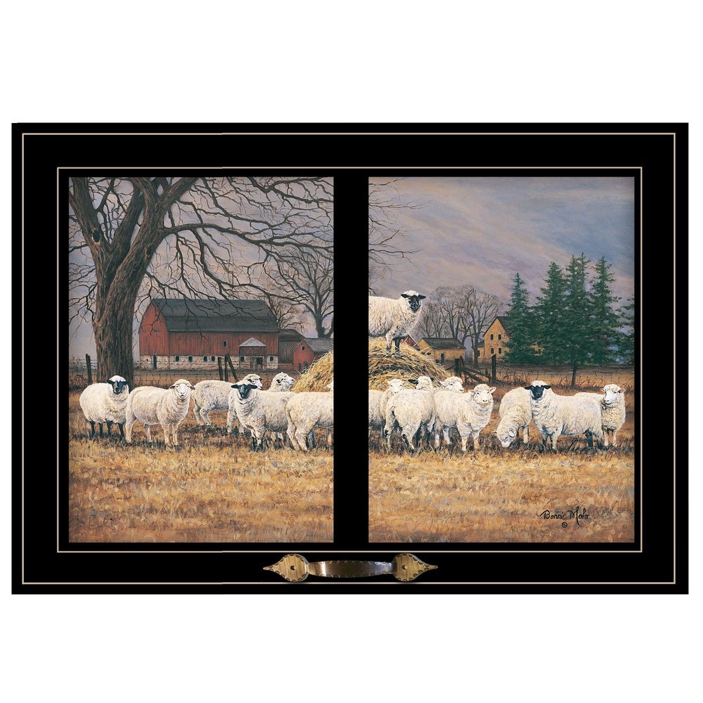 Wool Gathering 3 Black Framed Print Wall Art — view 1