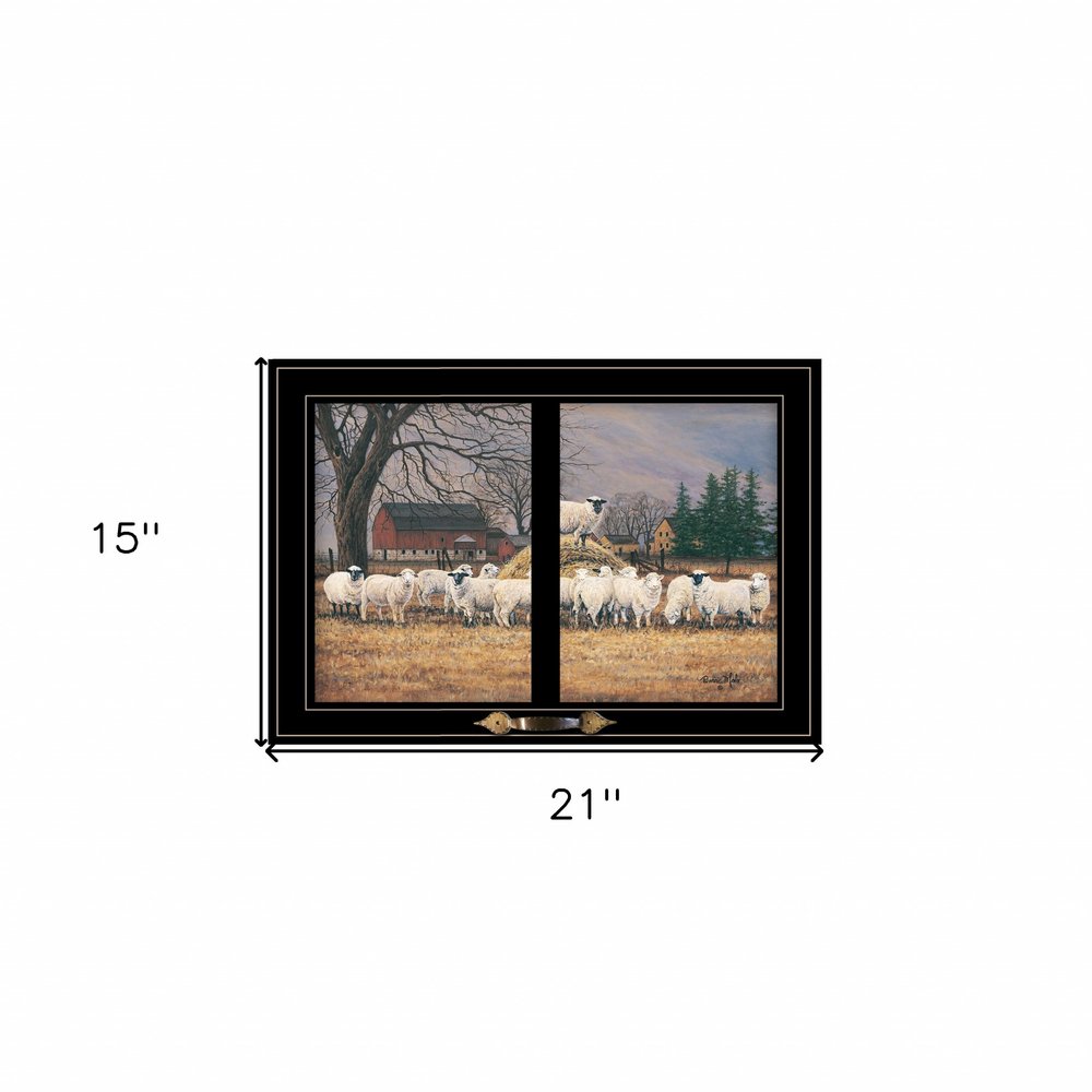 Wool Gathering 3 Black Framed Print Wall Art — view 3
