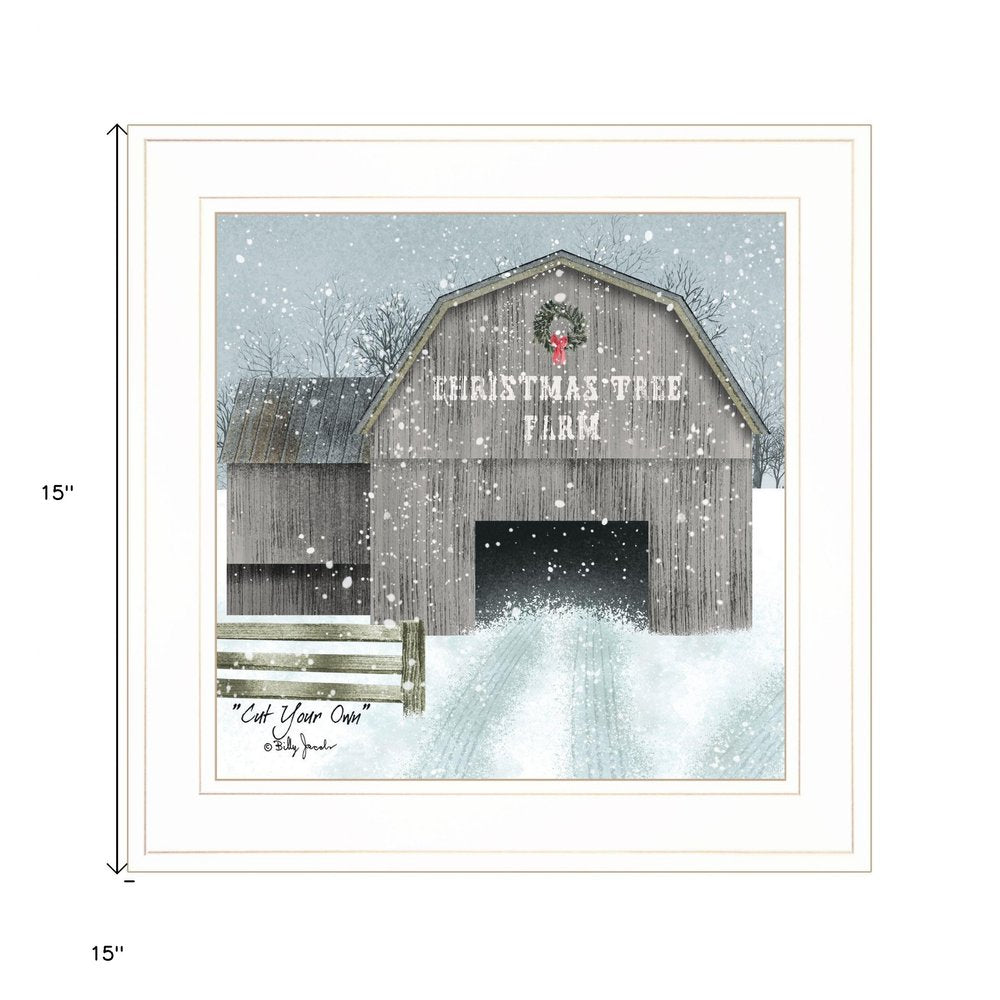 Cut Your Own 1 White Framed Print Wall Art — view 3