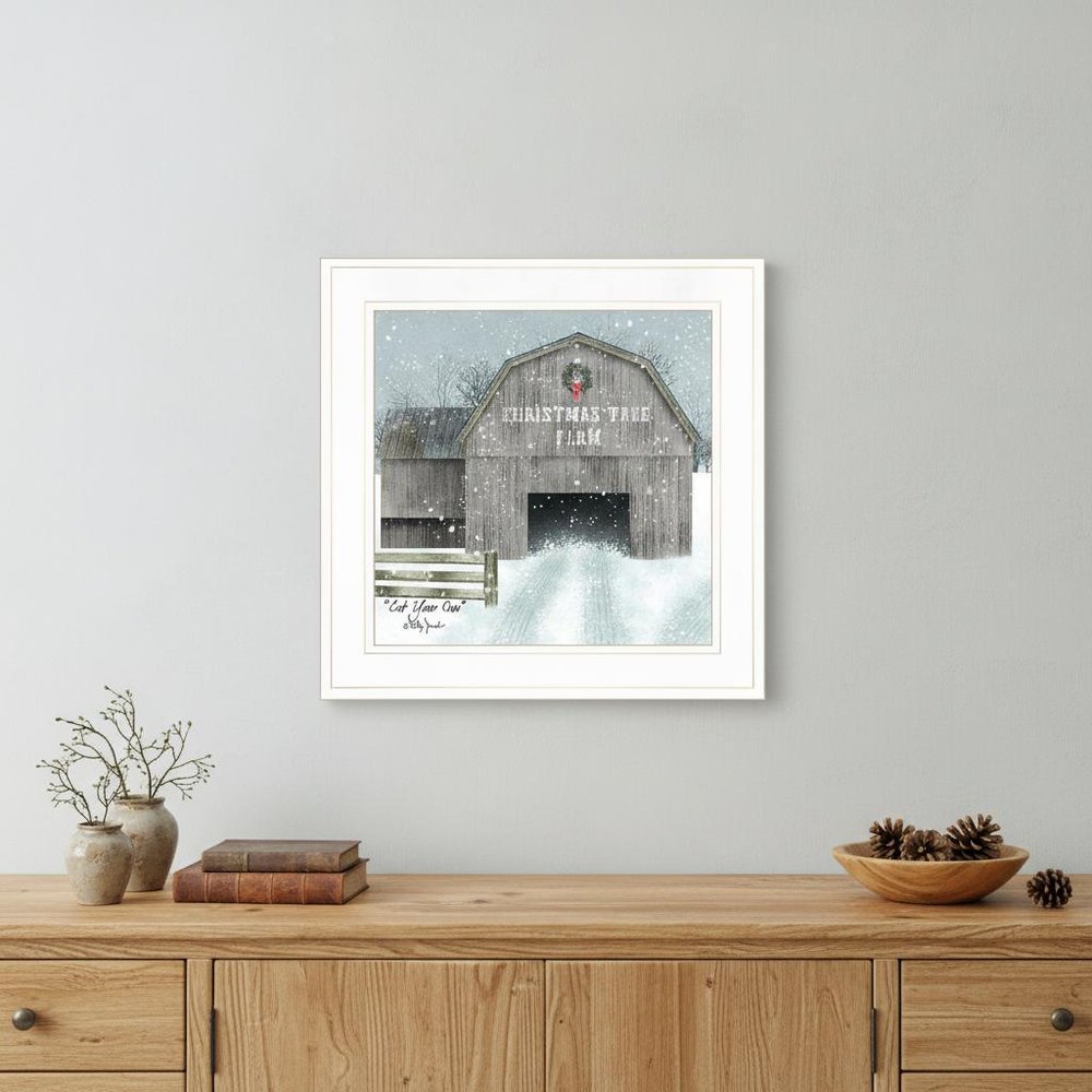 Cut Your Own 1 White Framed Print Wall Art — view 4
