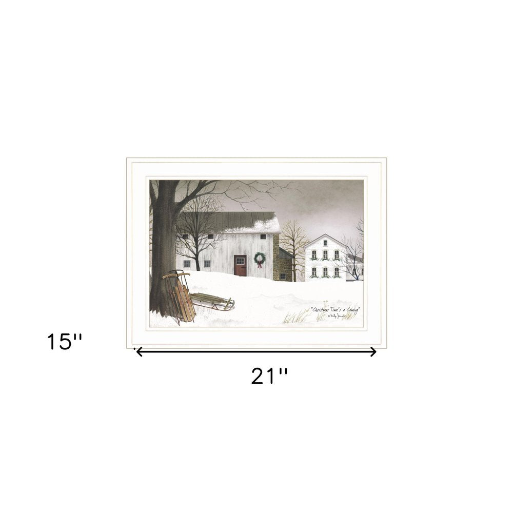 Christmas Time is coming 1 White Framed Print Wall Art HomeRoots