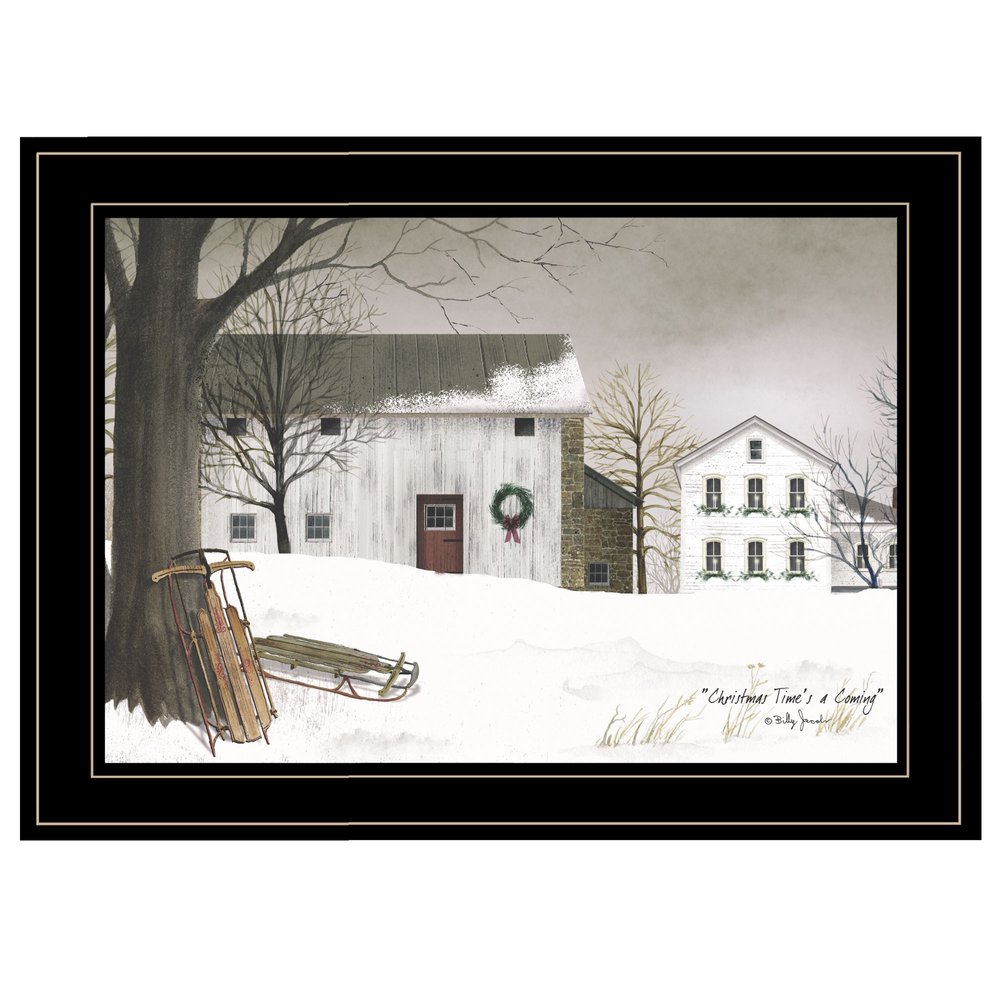 Christmas Time is coming 2 Black Framed Print Wall Art — view 2