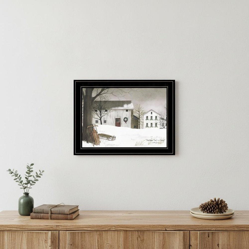 Christmas Time is coming 2 Black Framed Print Wall Art — view 1