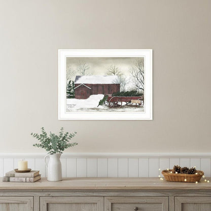 Christmas Wagon 1 White Framed Print Wall Art HomeRoots