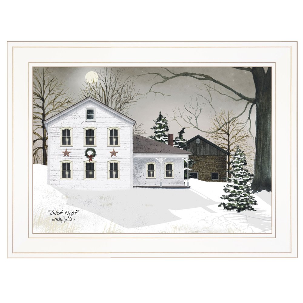 Silent Night 2 White Framed Print Wall Art — view 1