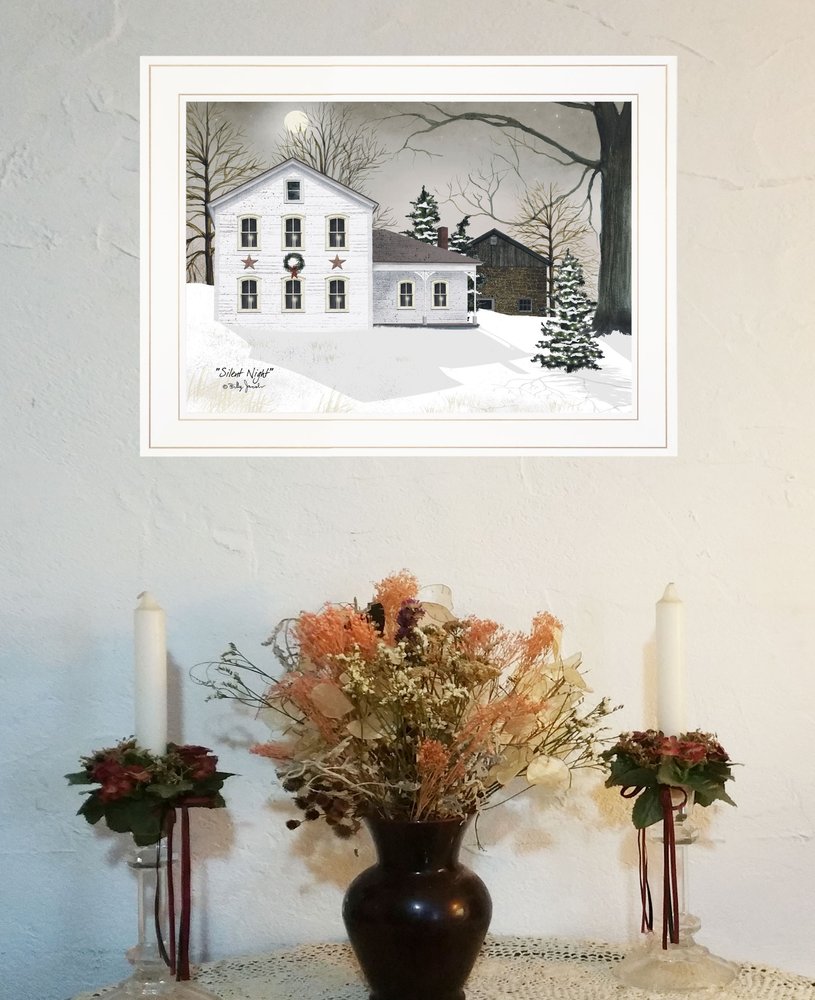 Silent Night 2 White Framed Print Wall Art HomeRoots