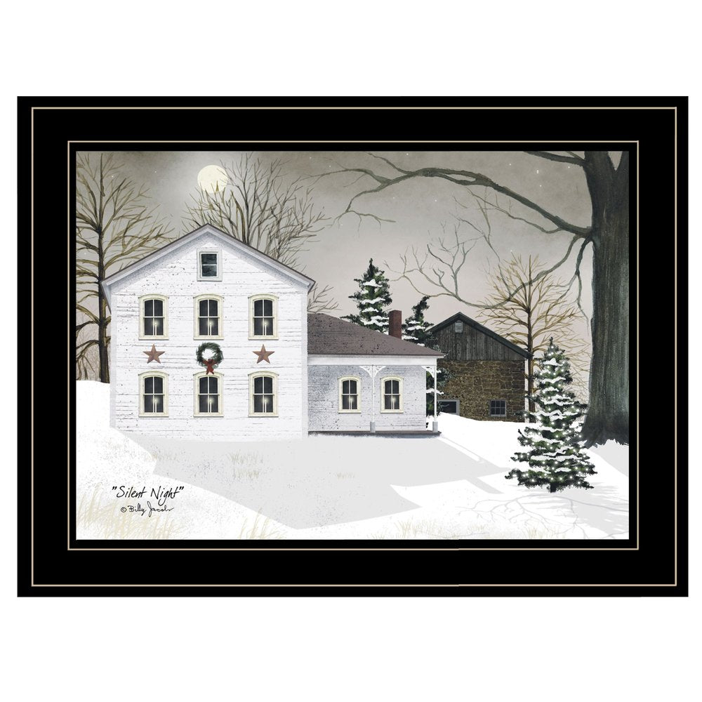 Silent Night 1 Black Framed Print Wall Art HomeRoots