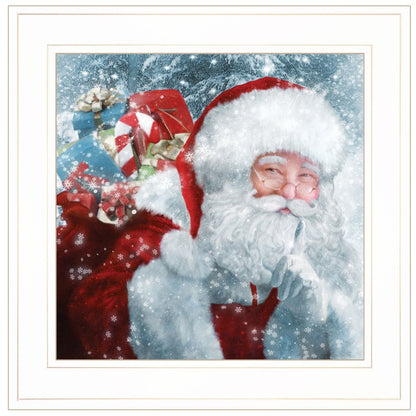Santa with Presents 1 White Framed Print Wall Art HomeRoots
