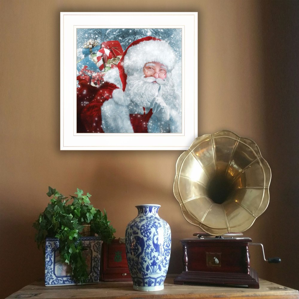 Santa with Presents 1 White Framed Print Wall Art — view 4