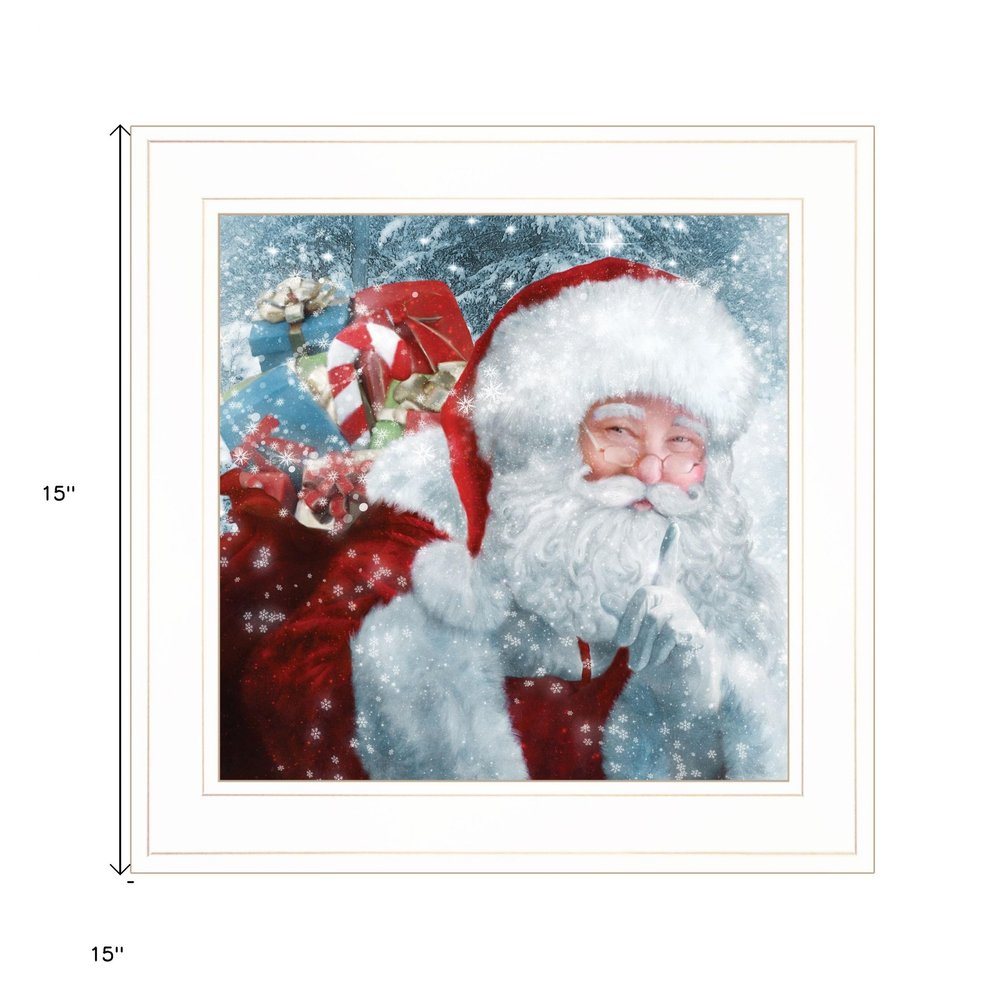 Santa with Presents 1 White Framed Print Wall Art — view 5
