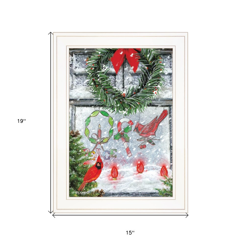Christmas Peace 1 White Framed Print Wall Art — view 3