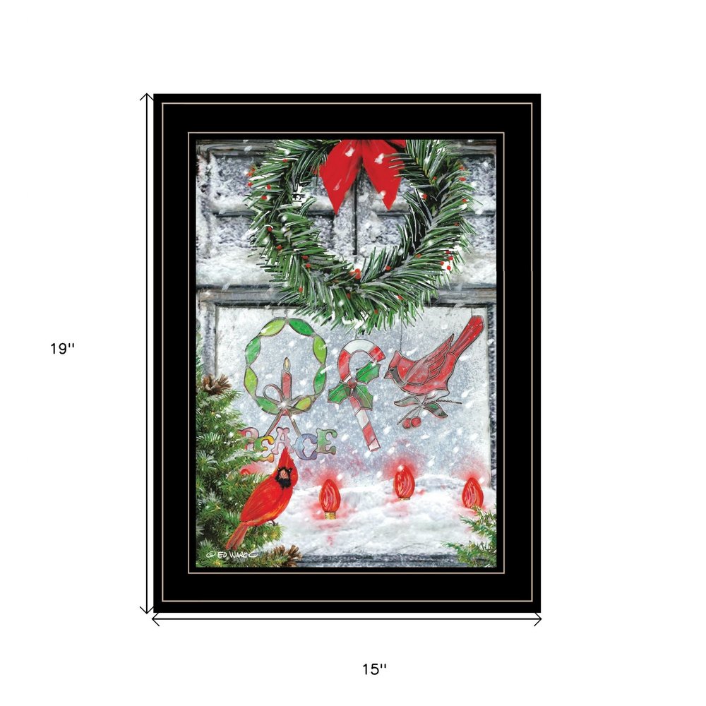 Christmas Peace 2 Black Framed Print Wall Art — view 3