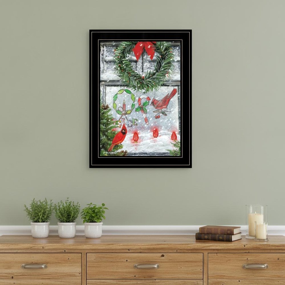 Christmas Peace 2 Black Framed Print Wall Art — view 4