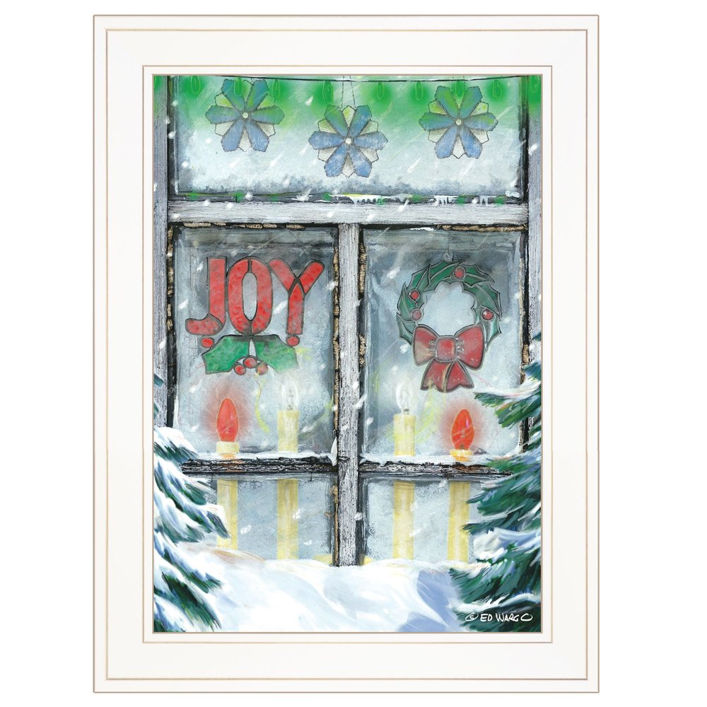 Christmas Joy 1 White Framed Print Wall Art — view 1