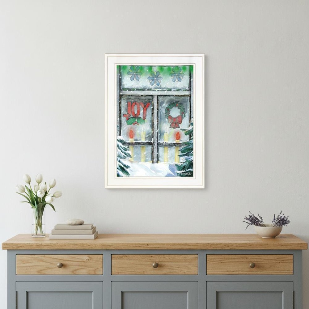 Christmas Joy 1 White Framed Print Wall Art — view 4