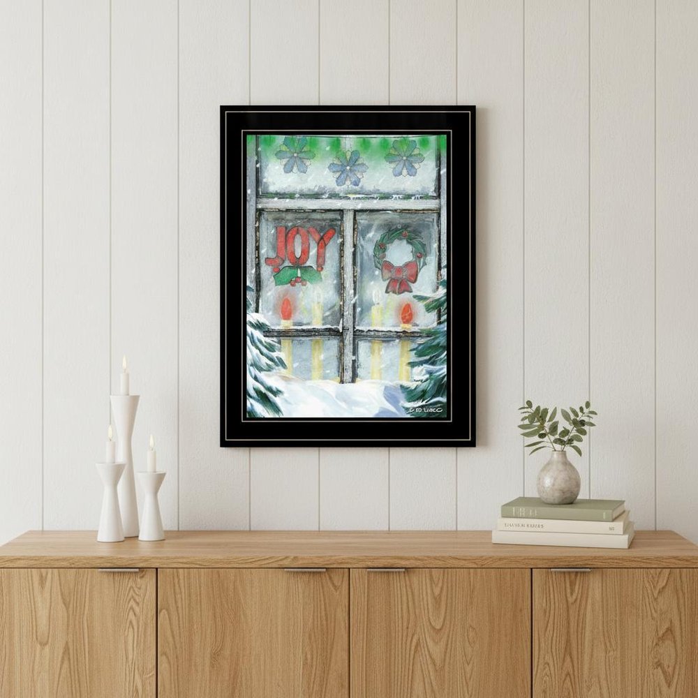 Christmas Joy 2 Black Framed Print Wall Art — view 4