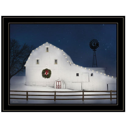 Christmas Starry Night 2 Black Framed Print Wall Art HomeRoots