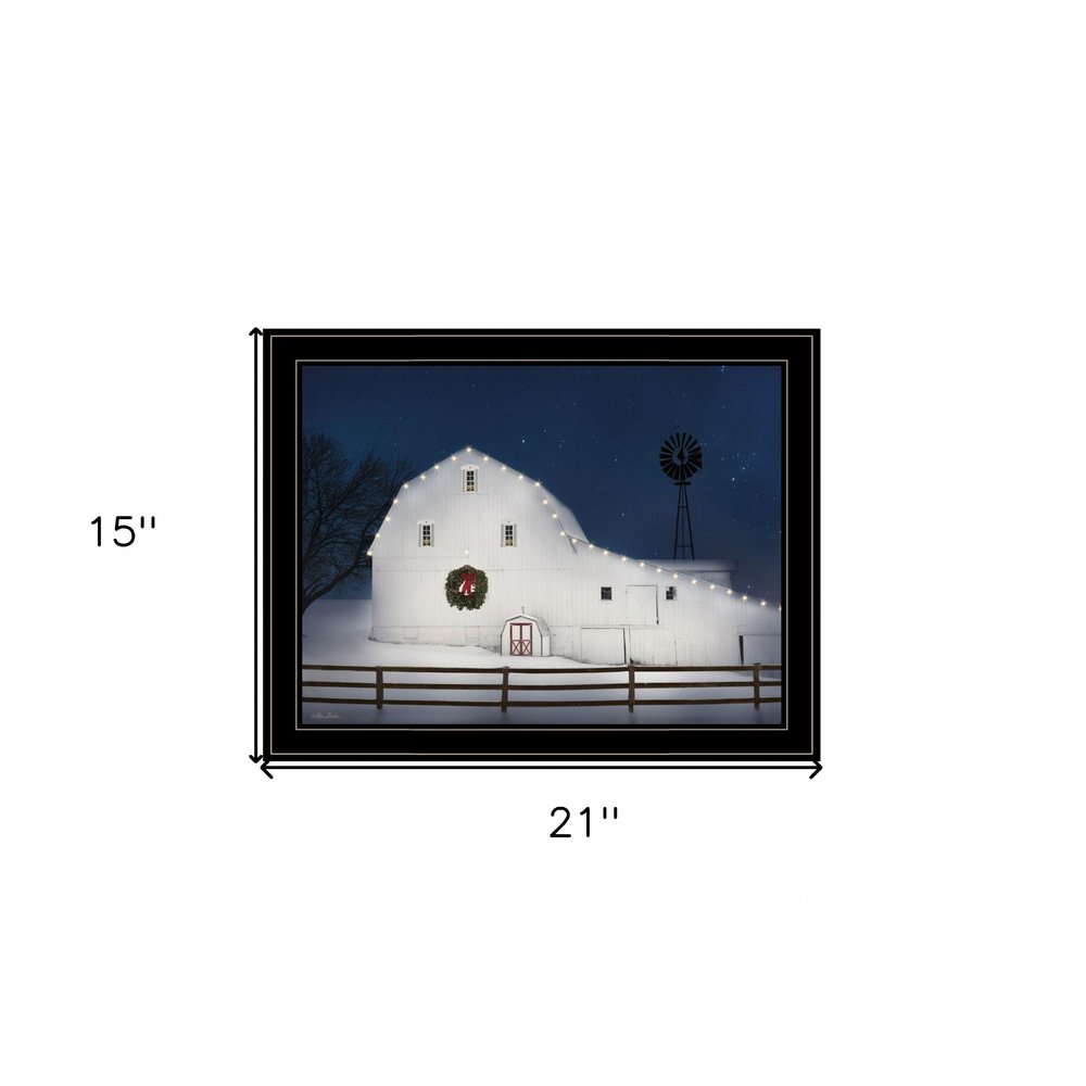 Christmas Starry Night 2 Black Framed Print Wall Art HomeRoots