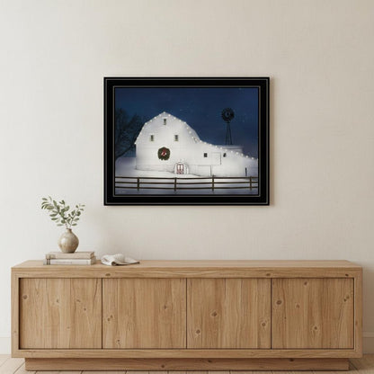 Christmas Starry Night 2 Black Framed Print Wall Art HomeRoots